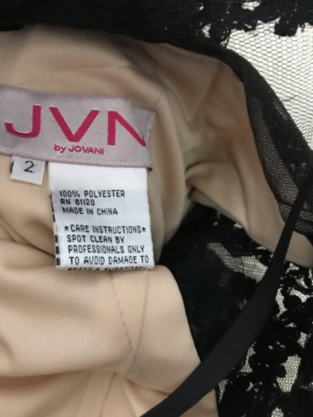JVN BY JOVANI LACE STRAPLESS SEMI-FORMAL DRESS - Picture 5 of 8
